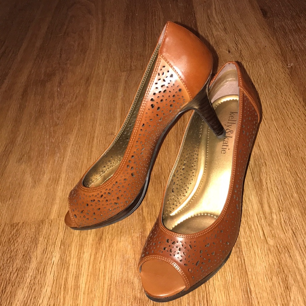 Kelly & Katie Peep Toed Pumps